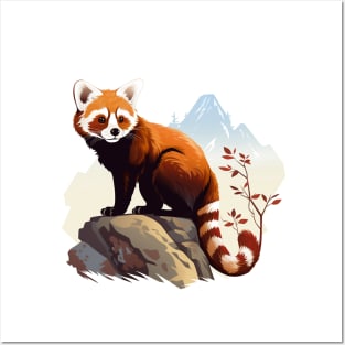 Red Panda In Nature Posters and Art